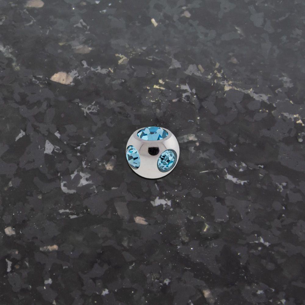 Body Jewelry Parts Steel Externally Threaded Multi-Gem Balls - 1 Piece #SPLT -Rebel Bod-RebelBod