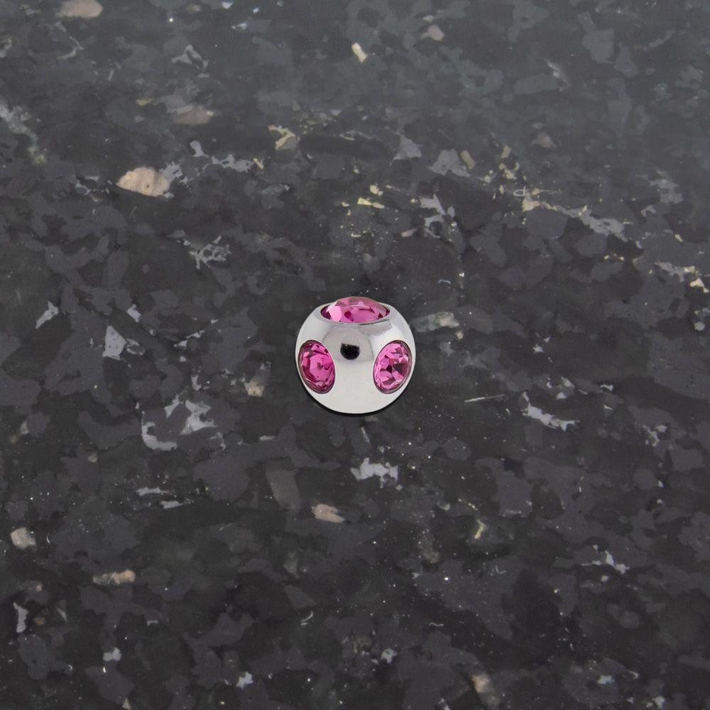 Body Jewelry Parts Steel Externally Threaded Multi-Gem Balls - 1 Piece #SPLT -Rebel Bod-RebelBod