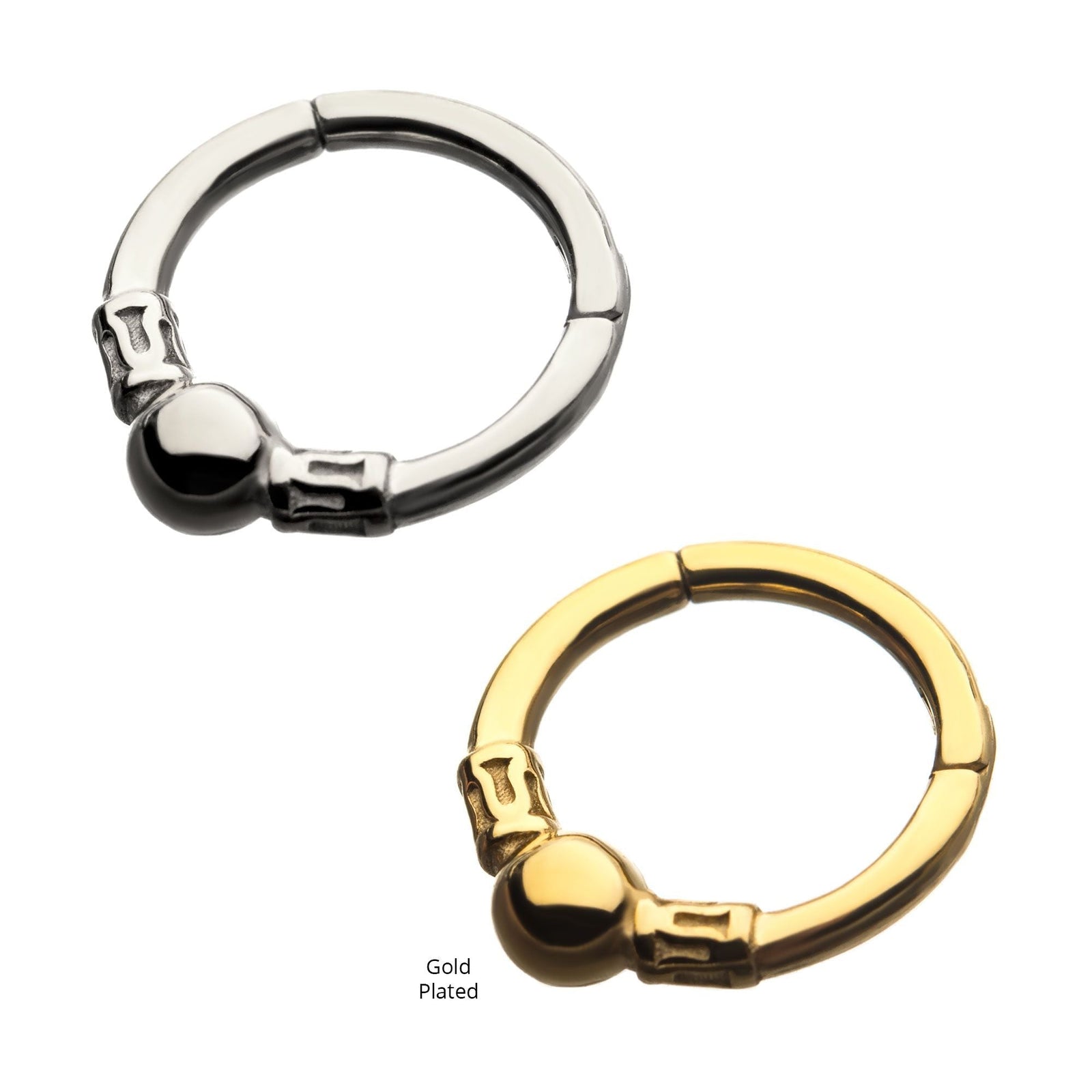 Clicker - Cartilage | Septum Steel Front Facing Ball Hinged Segment Clicker - 1 Piece -Rebel Bod-RebelBod