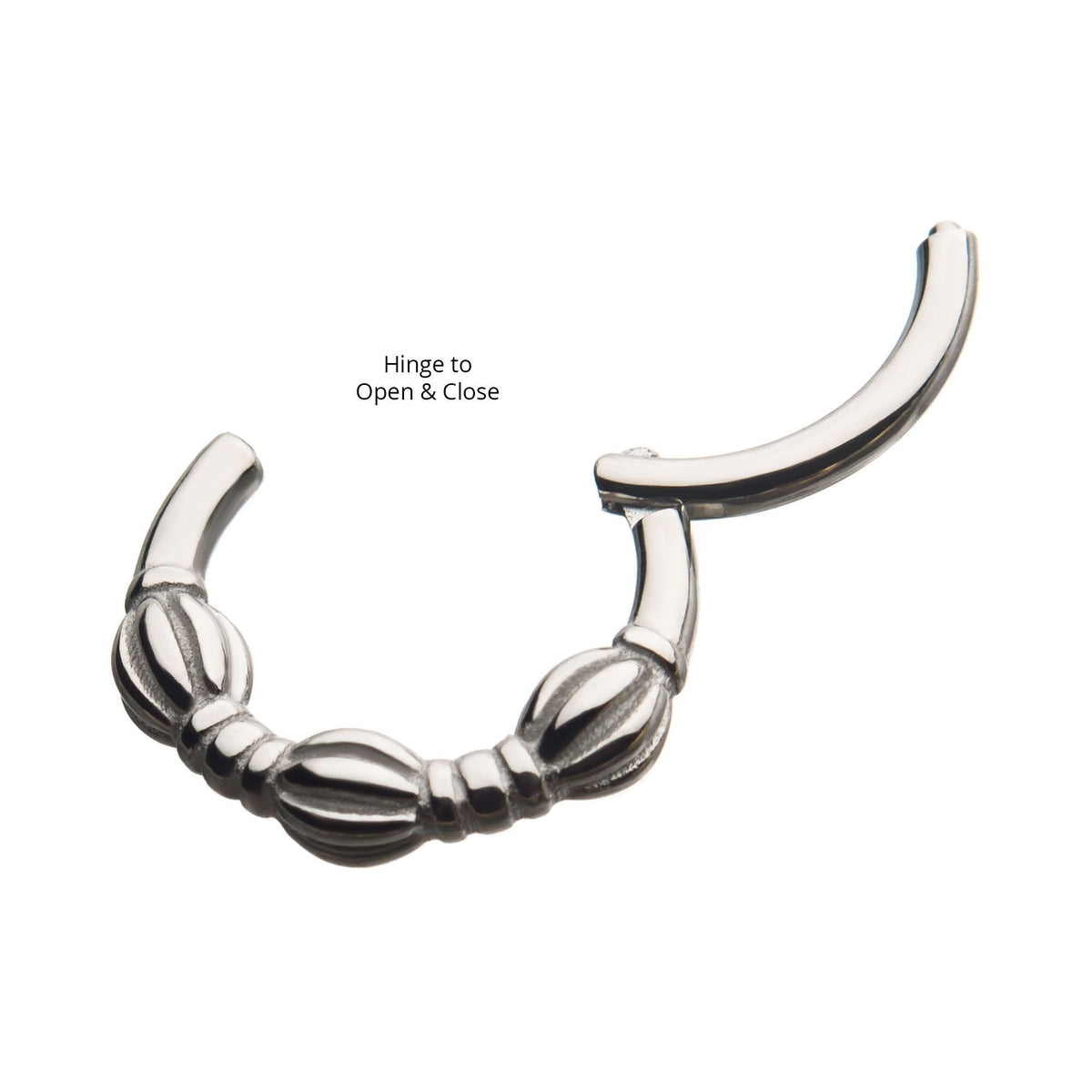 Clicker - Cartilage | Septum Steel Front Facing Balls Hinged Segment Clicker - 1 Piece -Rebel Bod-RebelBod