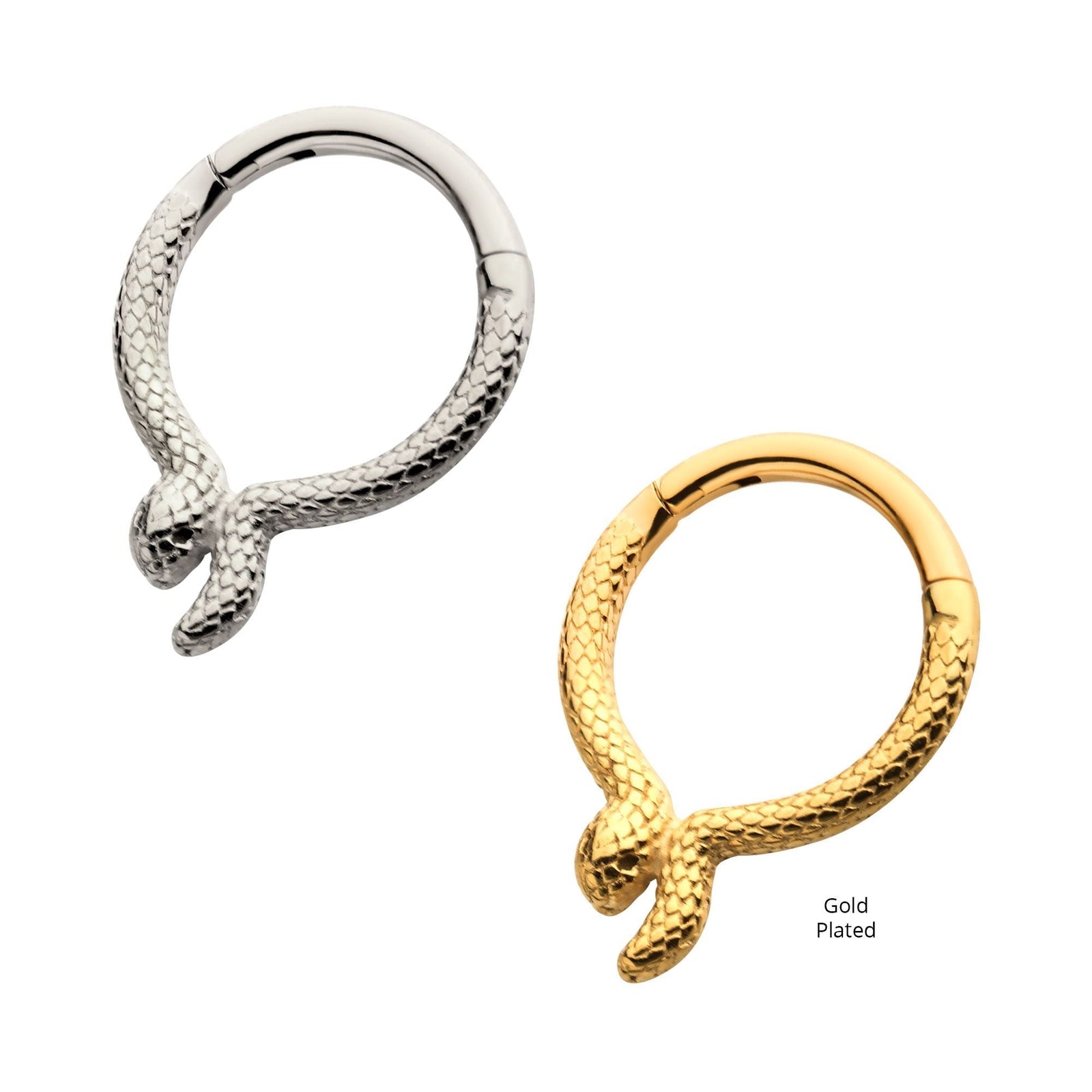 SEAMLESS CLICKER Steel Front Facing Snake Hinged Segment Clicker -Rebel Bod-RebelBod
