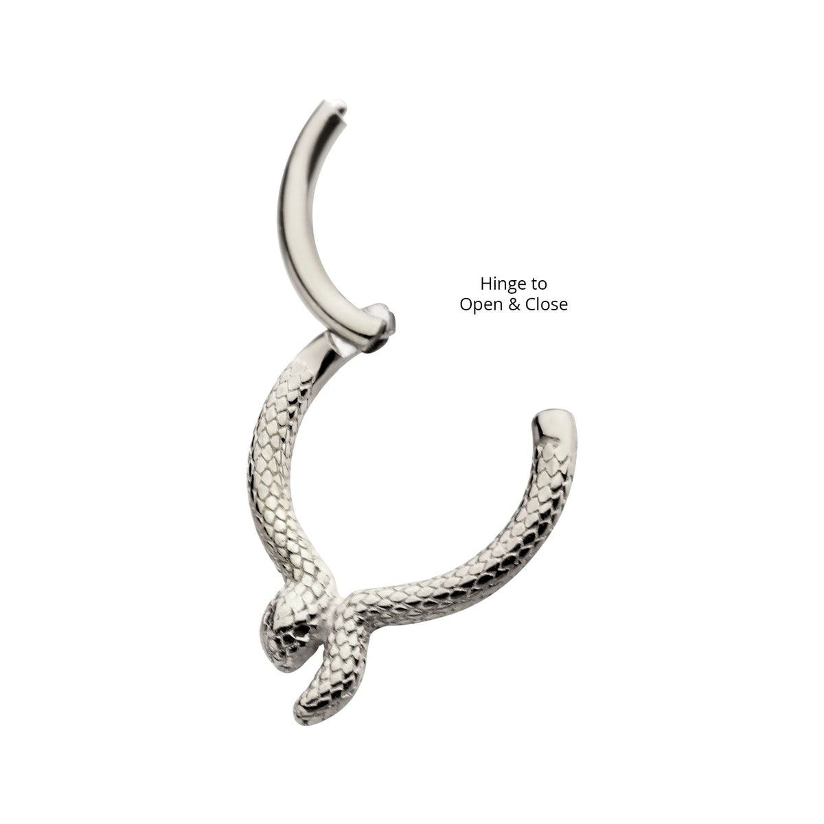 SEAMLESS CLICKER Steel Front Facing Snake Hinged Segment Clicker -Rebel Bod-RebelBod