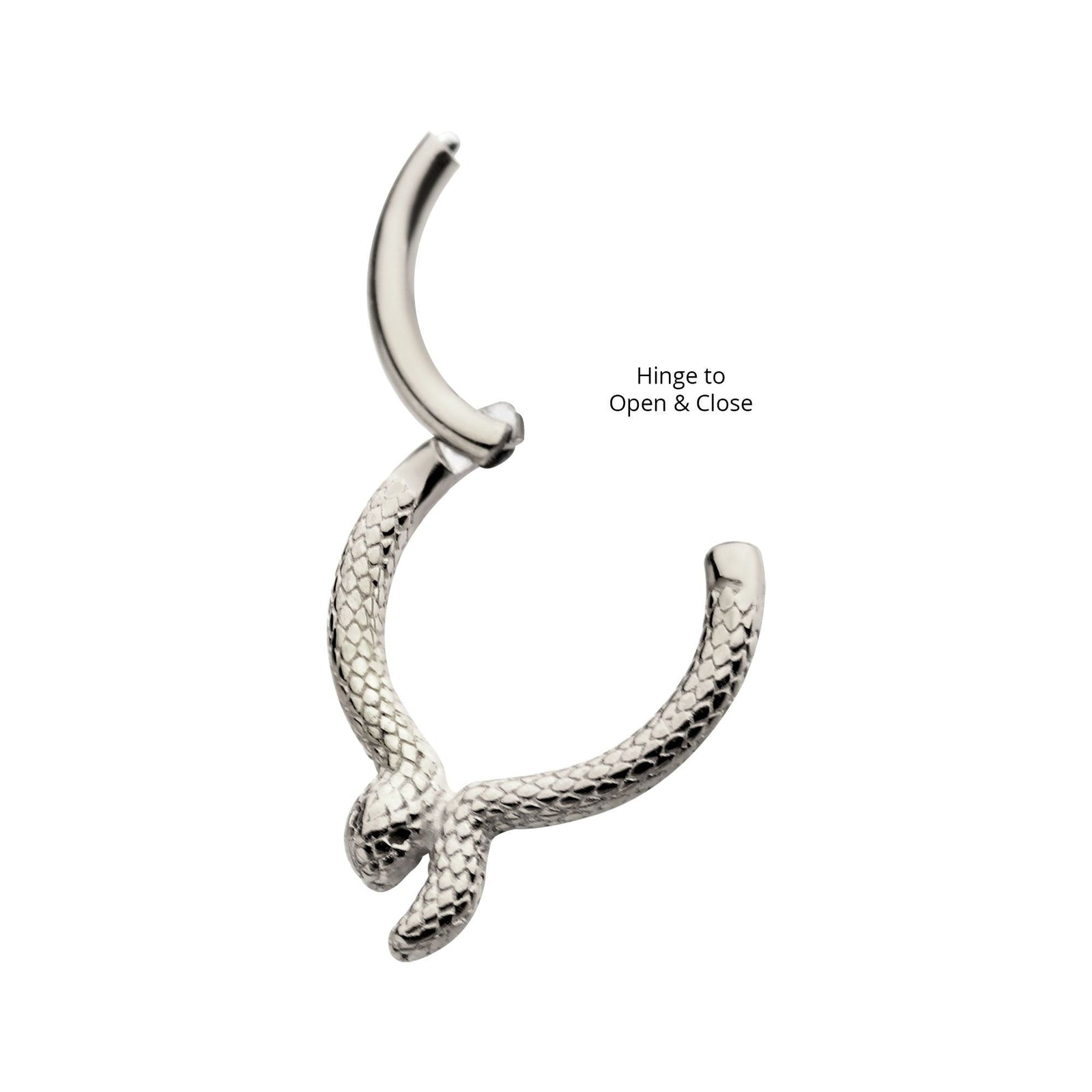SEAMLESS CLICKER Steel Front Facing Snake Hinged Segment Clicker -Rebel Bod-RebelBod
