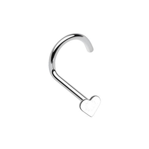 Nose Ring - Nose Screw Steel Heart Nose Screw Ring -Rebel Bod-RebelBod