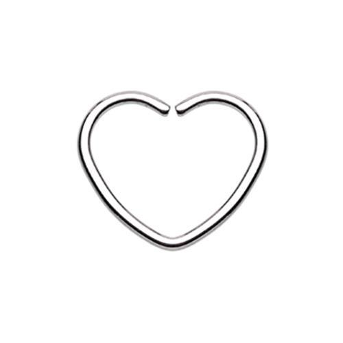 Heart Shaped Bendable Twist Hoop Ring