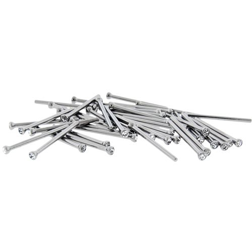 Nose Ring - Nose Pin Steel Nose Pin W/ Gem Assortments - 1 Pack -Rebel Bod-RebelBod