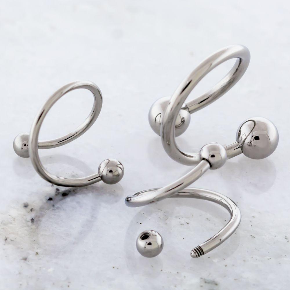 SPIRAL RING Steel Twisted Barbells - 1 Piece #SPLT -Rebel Bod-RebelBod