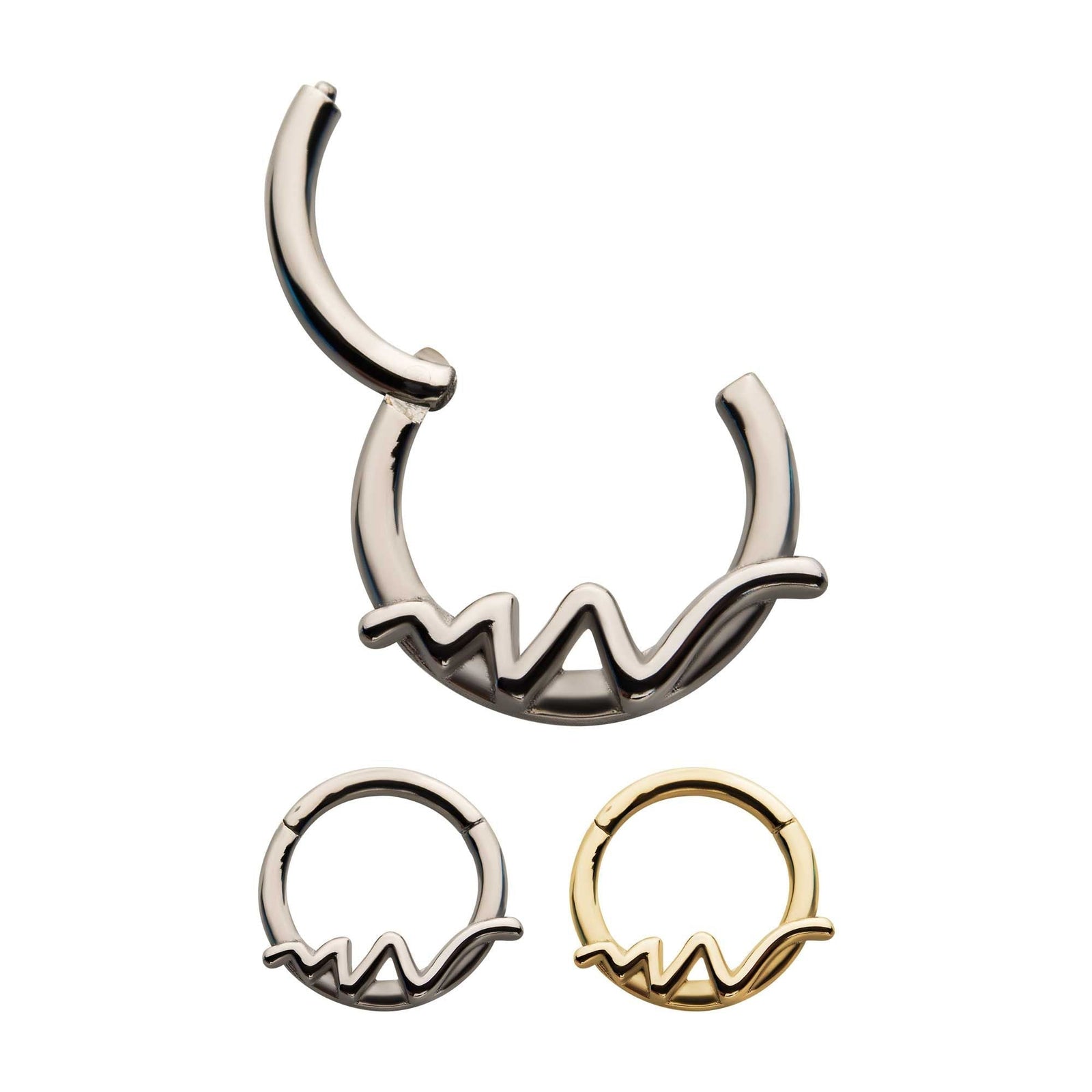 SEAMLESS CLICKER Steel Wave Front Facing Hinged Segment Clicker -Rebel Bod-RebelBod