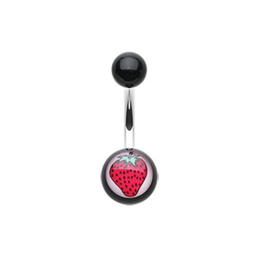 Strawberry belly button ring hotsell