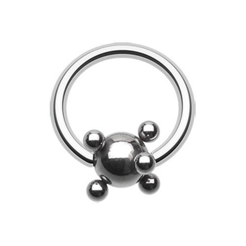 Studded Ball Steel Captive Bead Ring