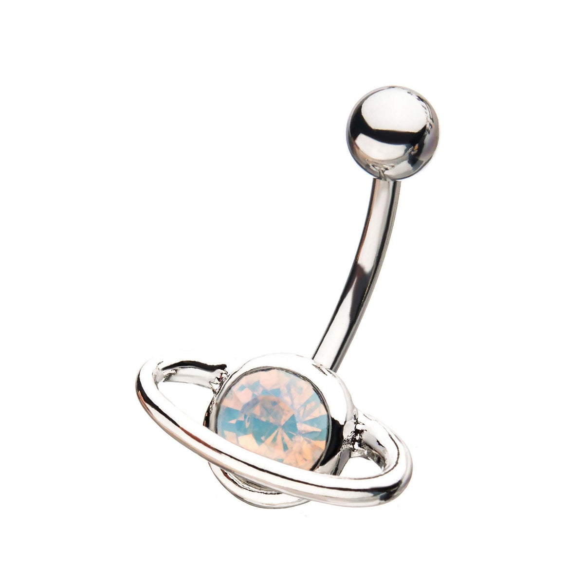 Belly Surgical Steel Aurora Borealis Gem Orbit Fixed Navel rings -Rebel Bod-RebelBod
