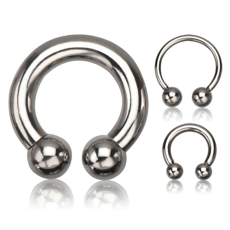 CIRCULAR BARBELL | HORSESHOE Surgical Steel Big GA Basic Horseshoes. sbvhs -Rebel Bod-RebelBod