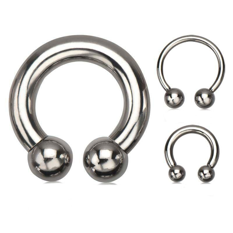 CIRCULAR BARBELL | HORSESHOE Surgical Steel Big GA Basic Horseshoes. sbvhs -Rebel Bod-RebelBod