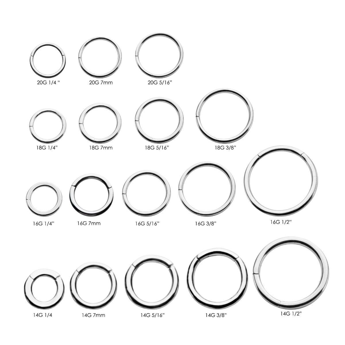 SEAMLESS CLICKER Surgical Steel Clicker Hinged Segment Ring sbvsgrhs -Rebel Bod-RebelBod