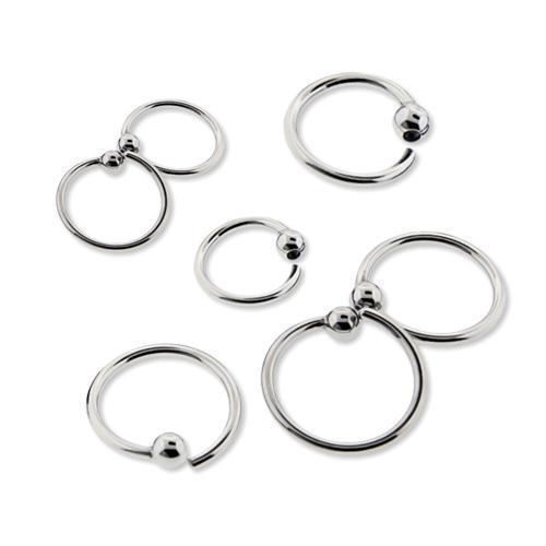 CAPTIVE BEAD RING Surgical Steel  Fixed Bead Captives - 1 Piece #SPLT#6 -Rebel Bod-RebelBod