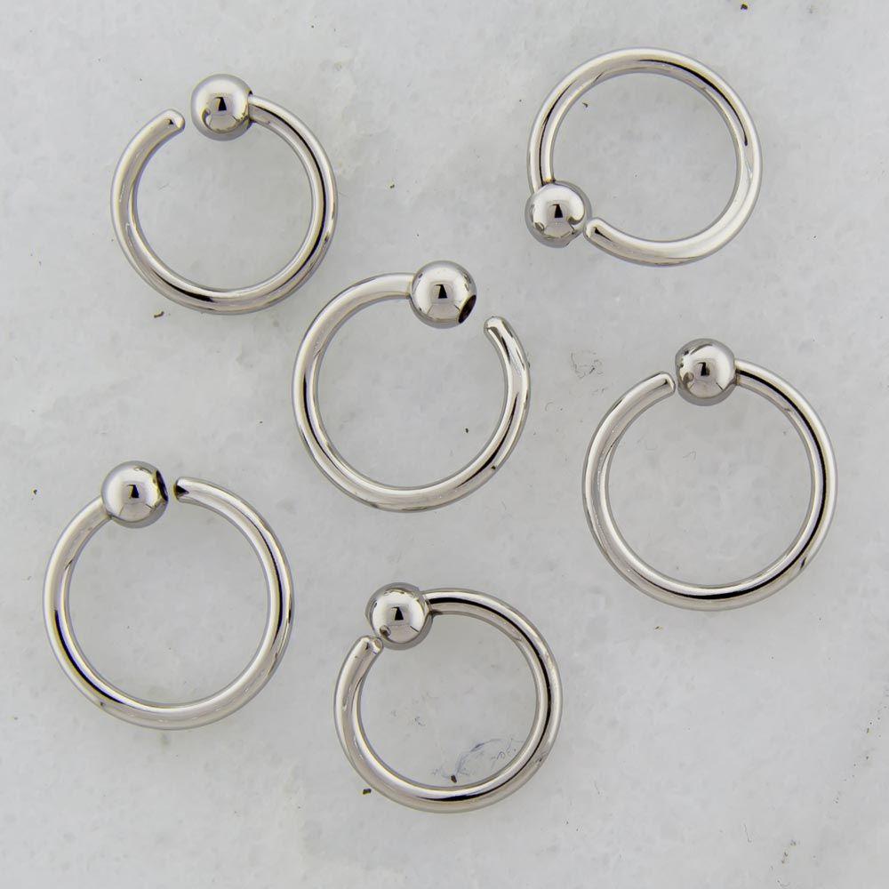 CAPTIVE BEAD RING Surgical Steel  Fixed Bead Captives - 1 Piece #SPLT#6 -Rebel Bod-RebelBod