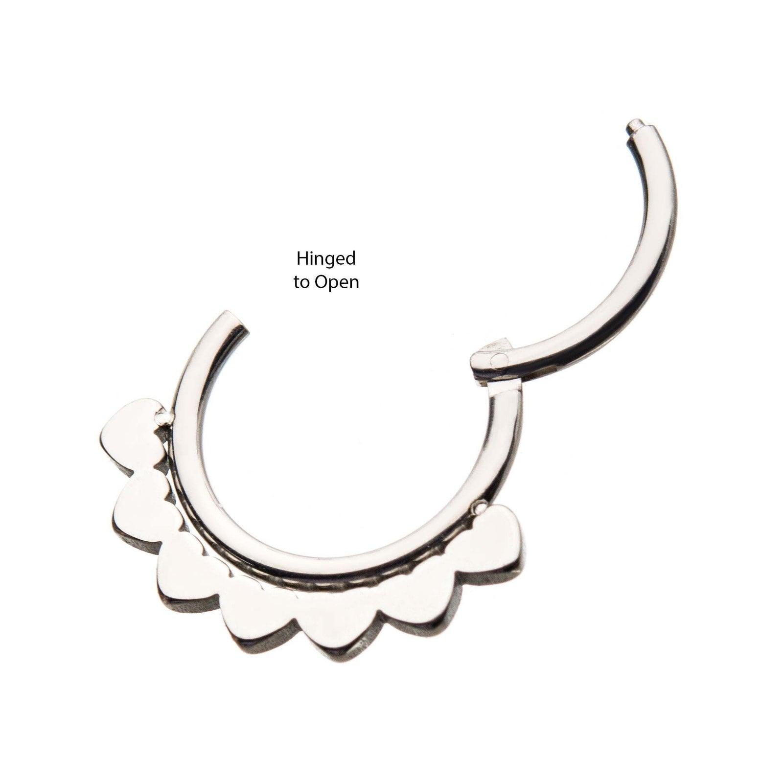 SEAMLESS CLICKER Surgical Steel Flower Clicker Hinged Segment Ring sbvsgrhm81 -Rebel Bod-RebelBod