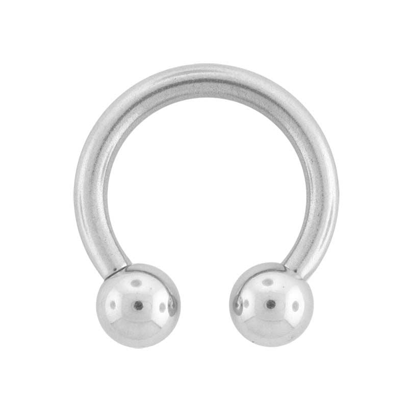 CIRCULAR BARBELL | HORSESHOE Surgical Steel Horseshoes 6mm ball ends -Rebel Bod-RebelBod