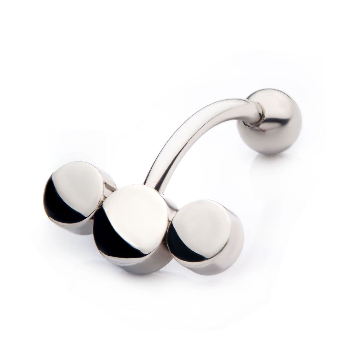 Belly Surgical Steel Internally Threaded Transgender, Pansexual, Bisexual Flag Colored Bezel Set Single CZ Top Multi-Color CZ 3-Cluster Bottom Fixed Navel -Rebel Bod-RebelBod