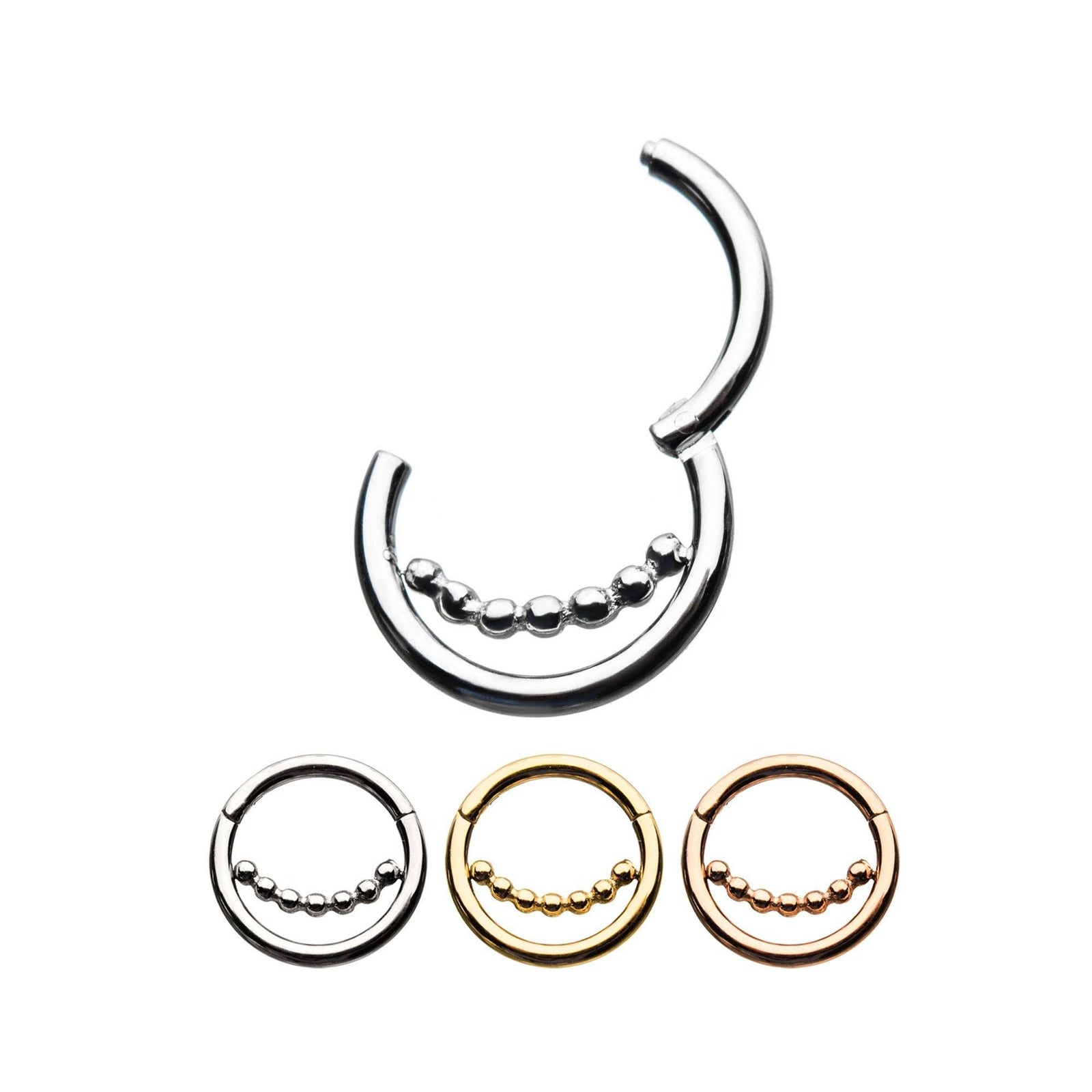 Ball Chain Clicker Hinged Segment Ring