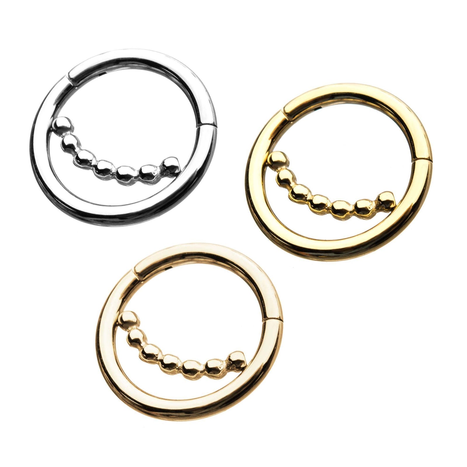 Ball Chain Clicker Hinged Segment Ring