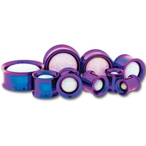 Tunnel Inserts Synthetic Opal Insert  - 1 Pair -Rebel Bod-RebelBod