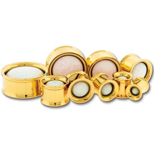 Tunnel Inserts Synthetic Opal Insert  - 1 Pair -Rebel Bod-RebelBod