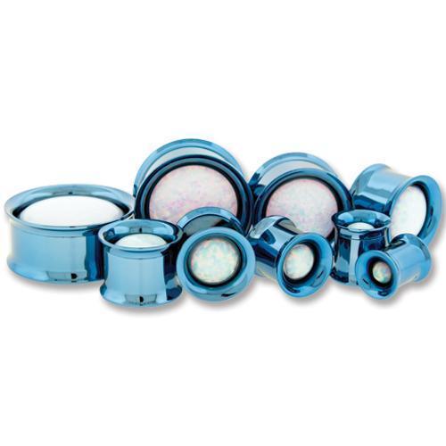 Tunnel Inserts Synthetic Opal Insert  - 1 Pair -Rebel Bod-RebelBod