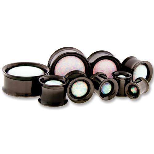 Tunnel Inserts Synthetic Opal Insert  - 1 Pair -Rebel Bod-RebelBod