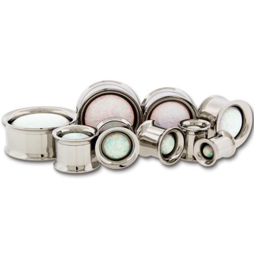 Tunnel Inserts Synthetic Opal Insert  - 1 Pair -Rebel Bod-RebelBod