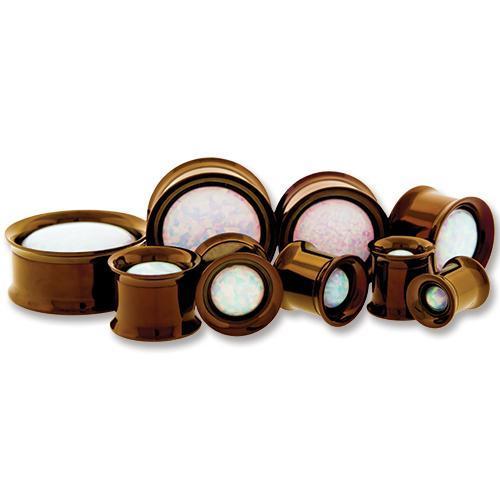 Tunnel Inserts Synthetic Opal Insert  - 1 Pair -Rebel Bod-RebelBod