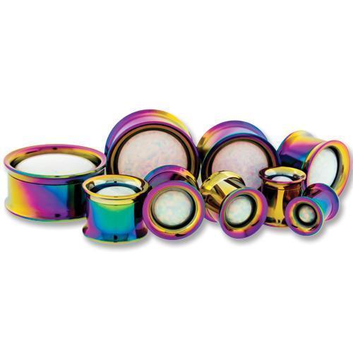 Tunnel Inserts Synthetic Opal Insert  - 1 Pair -Rebel Bod-RebelBod