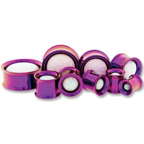 Tunnel Inserts Synthetic Opal Insert  - 1 Pair -Rebel Bod-RebelBod