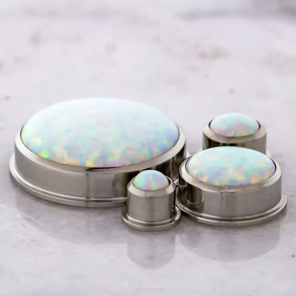 Tunnel Inserts Synthetic Opal Insert  - 1 Pair -Rebel Bod-RebelBod