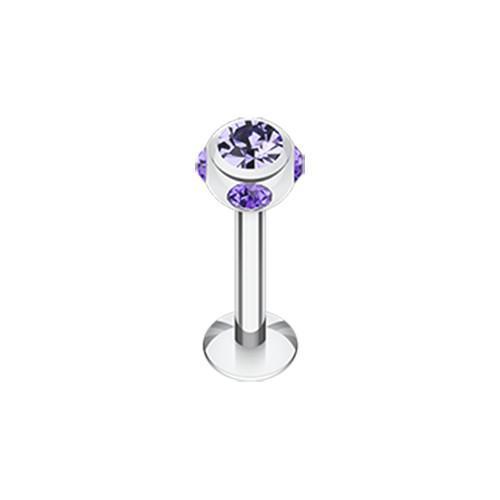 Tanzanite Aurora Gem Ball Labret