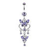 Tanzanite Butterfly Extravagance Belly Button Ring
