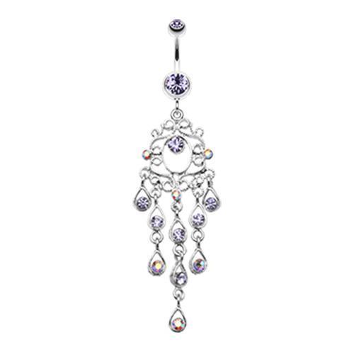 Tanzanite Classic Chandelier Sparkle Belly Button Ring