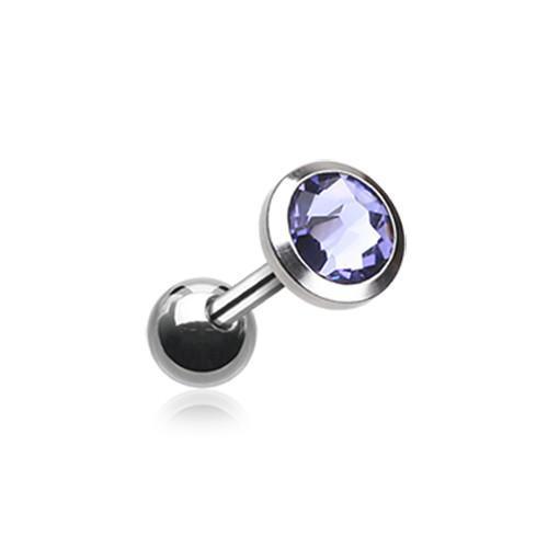 Tanzanite Gem Sparkle Tragus Cartilage Barbell Earring - 1 Piece