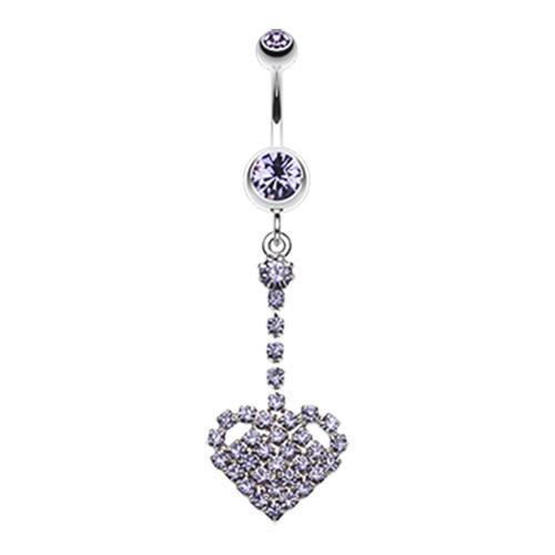 Tanzanite Journey Heart Sparkle Belly Button Ring