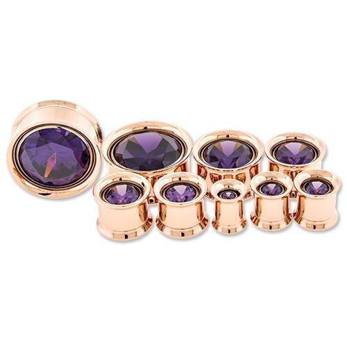 Tunnel Inserts Tanzanite SWAROVSKI Gem Insert - 1 Piece #SPLT#2 -Rebel Bod-RebelBod