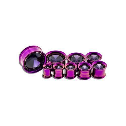 Tunnel Inserts Tanzanite SWAROVSKI Gem Insert - 1 Piece #SPLT#2 -Rebel Bod-RebelBod