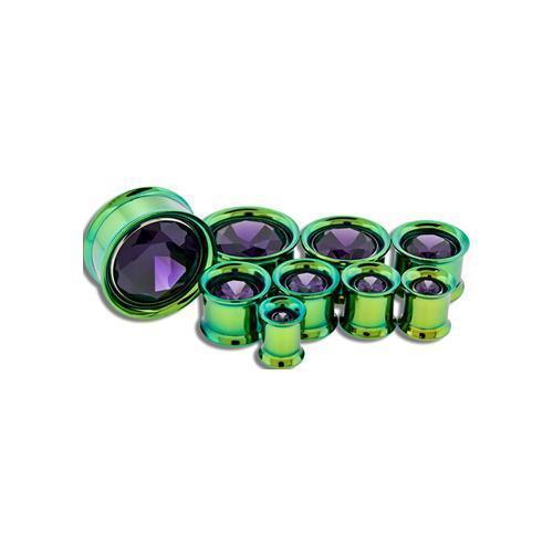 Tunnel Inserts Tanzanite SWAROVSKI Gem Insert - 1 Piece #SPLT#2 -Rebel Bod-RebelBod