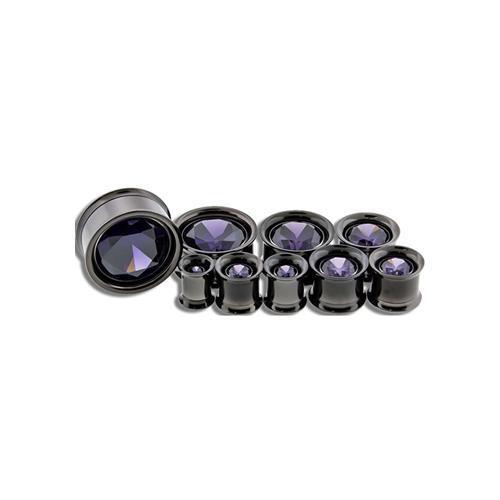 Tunnel Inserts Tanzanite SWAROVSKI Gem Insert - 1 Piece #SPLT#2 -Rebel Bod-RebelBod