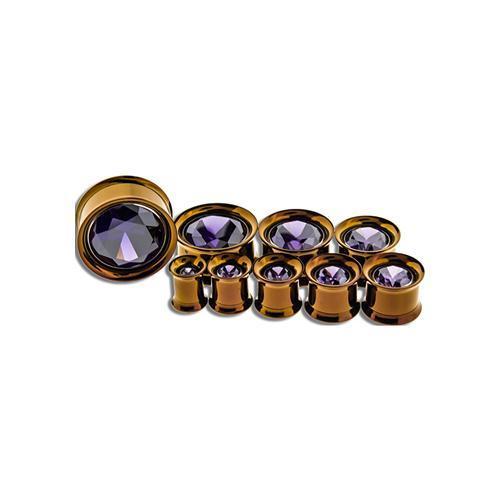 Tunnel Inserts Tanzanite SWAROVSKI Gem Insert - 1 Piece #SPLT#2 -Rebel Bod-RebelBod