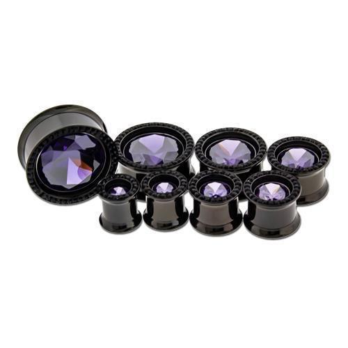 Tunnel Inserts Tanzanite SWAROVSKI Gem Insert - 1 Piece #SPLT#2 -Rebel Bod-RebelBod