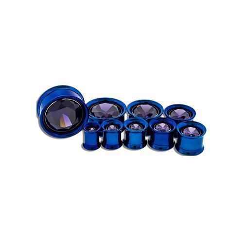 Tunnel Inserts Tanzanite SWAROVSKI Gem Insert - 1 Piece #SPLT#2 -Rebel Bod-RebelBod