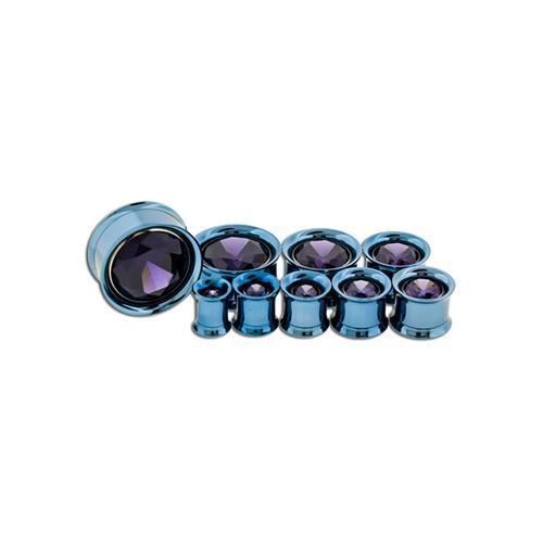 Tunnel Inserts Tanzanite SWAROVSKI Gem Insert - 1 Piece #SPLT#2 -Rebel Bod-RebelBod