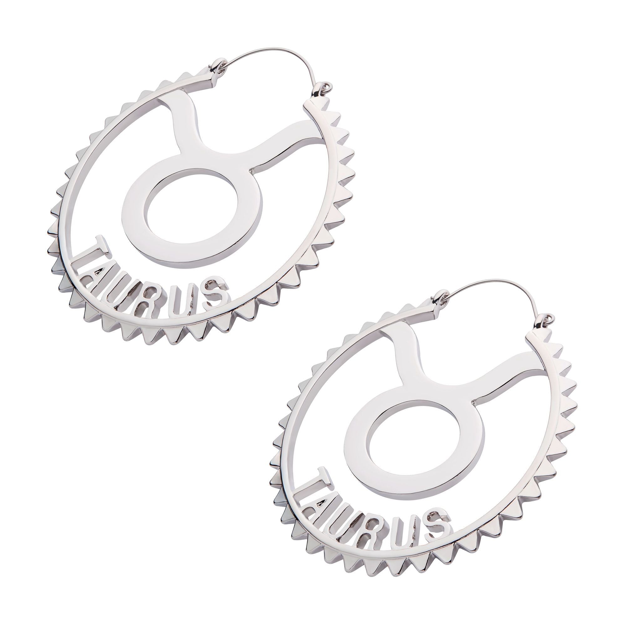 Taurus Zodiac Sign Plug Hoops -Rebel Bod-RebelBod