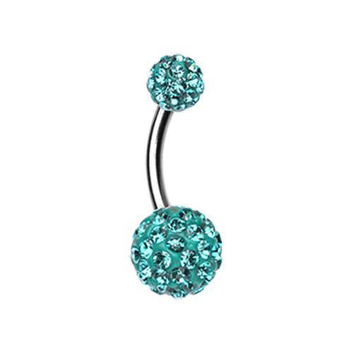 Teal Classic Multi-Sprinkle Dot Belly Button Ring
