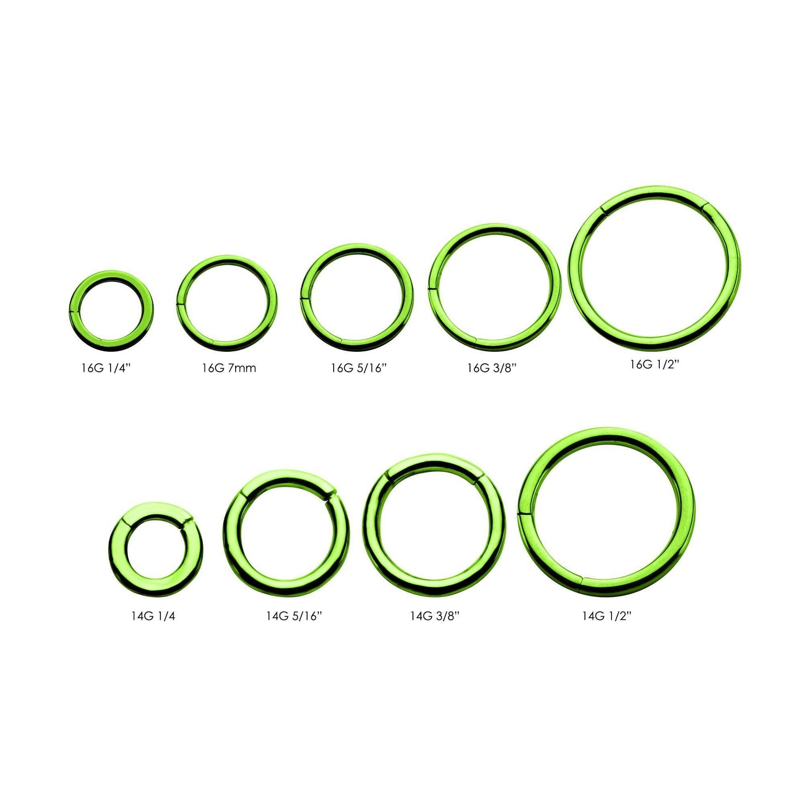 SEAMLESS CLICKER Teal Titanium Plated Clicker Hinged Segment Ring sbvsgrht -Rebel Bod-RebelBod